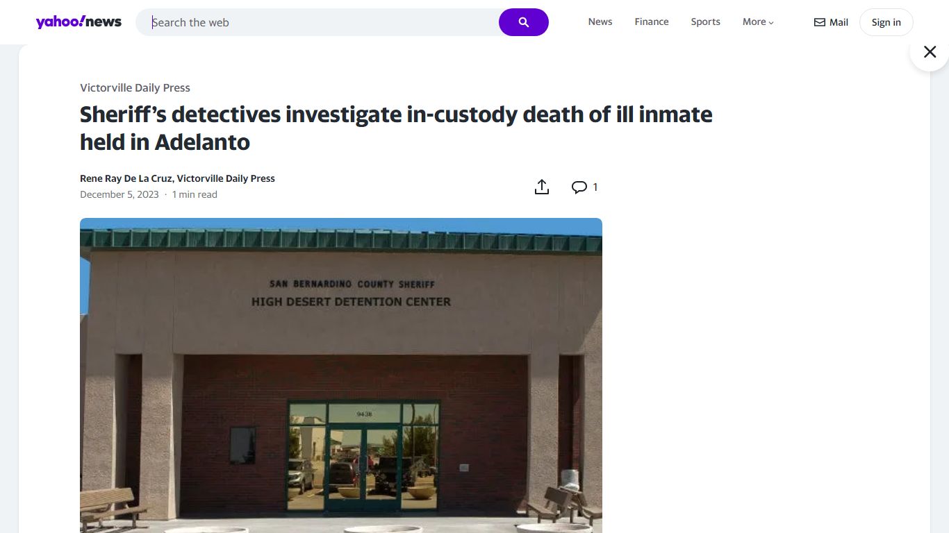 Sheriff’s detectives investigate in-custody death of ill inmate held in ...